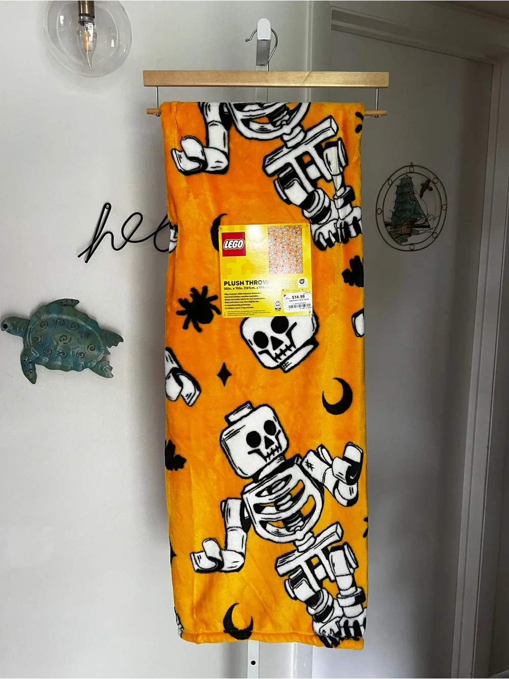 NEW LEGO Skeleton Halloween Throw Blanket 50”x70” 2026 Release